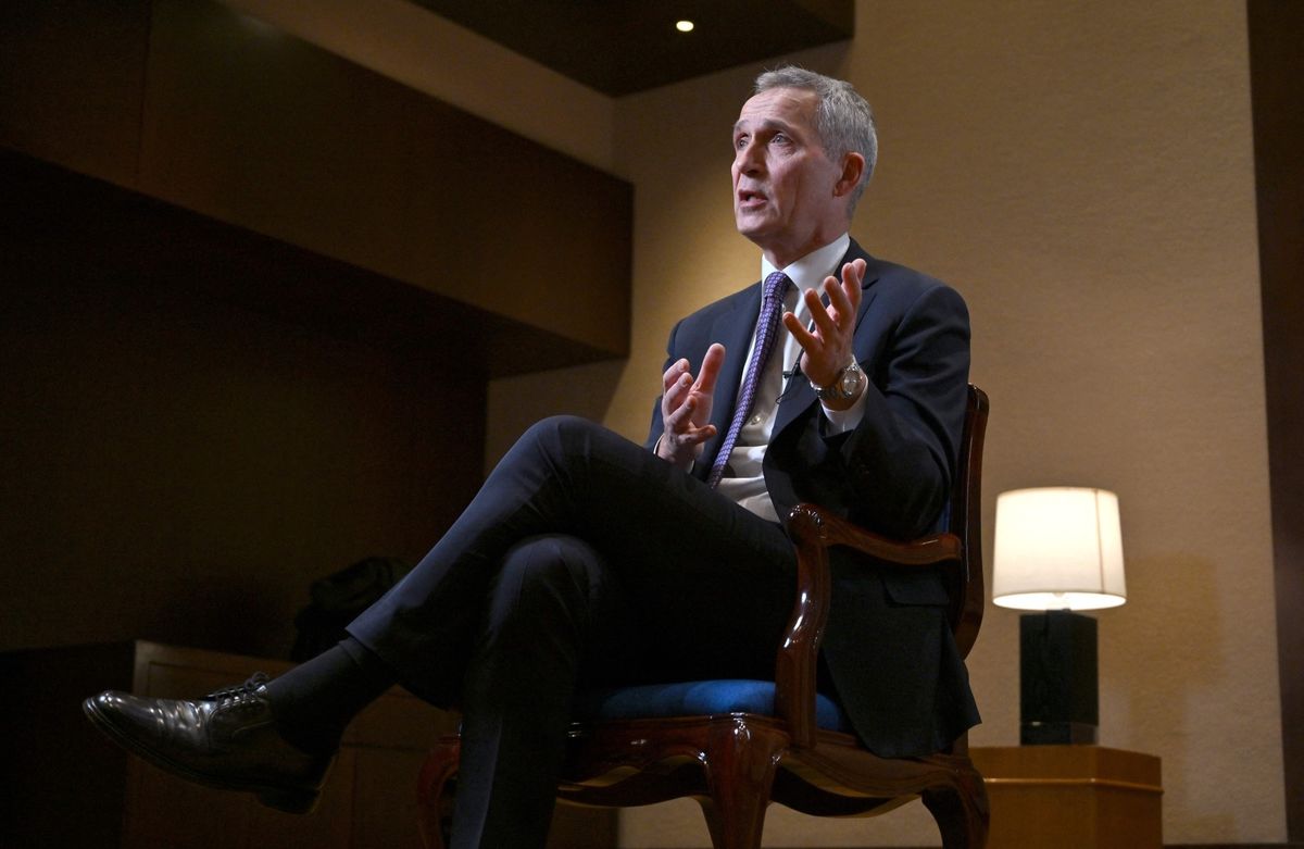 Tổng thư ký NATO Jens Stoltenberg phát biểu tại Seoul hôm 30/01/2023 Tổng thư ký NATO Jens Stoltenberg phát biểu tại Seoul hôm 30/01/2023